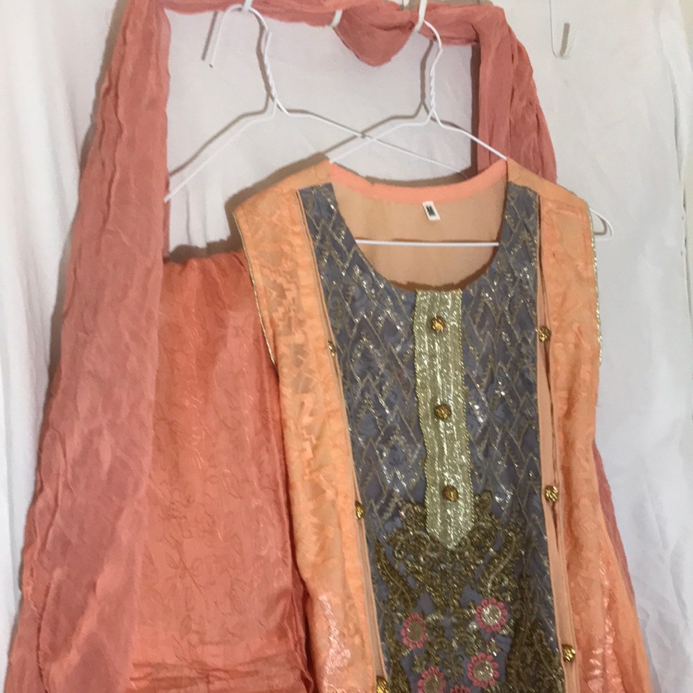 Sharara suit fancy pakistan india desi wedding part wear size M